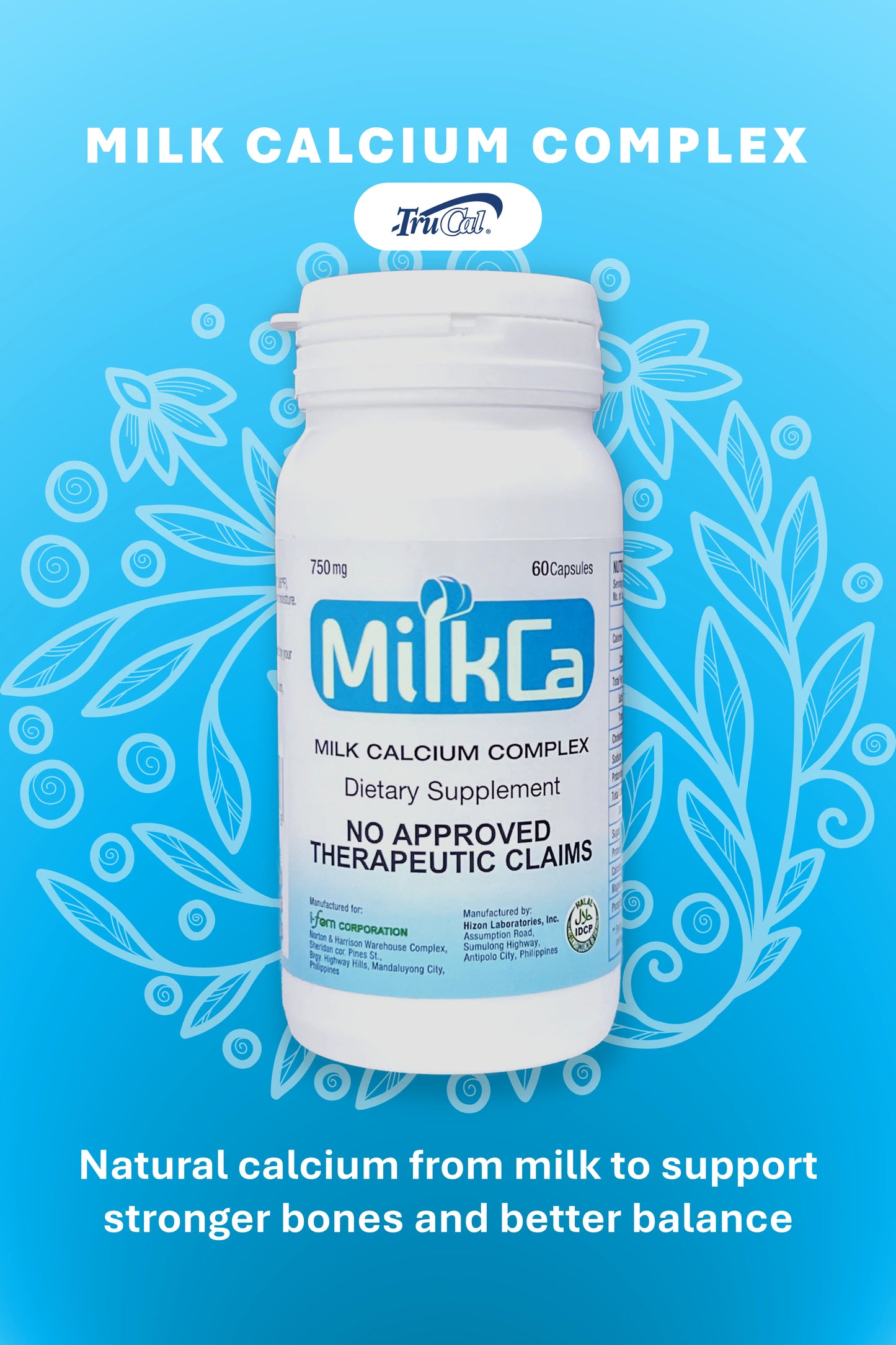 MilkCa – Milk Calcium Complex Supplement (750 mg)