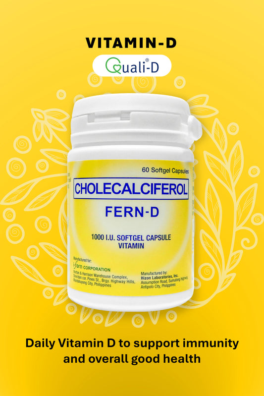 Fern-D – Vitamin D₃ Supplement (1,000 IU) Softgel 60 Capsule